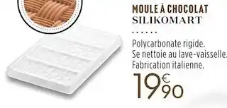Culinarion Silikomart moule à chocolat offre
