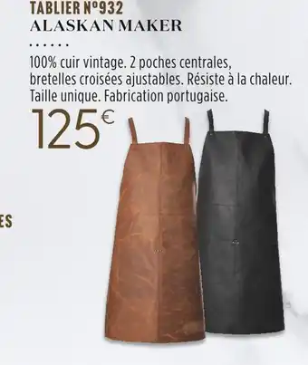 Culinarion Alaskan maker tablier n°932 offre