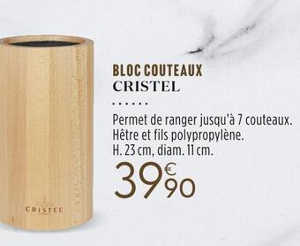 Culinarion Cristel bloc couteaux offre
