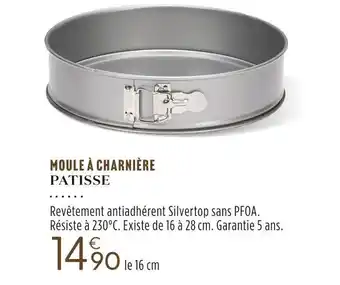 Culinarion Patisse moule à charnière offre
