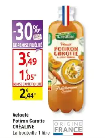 Velouté potiron carotte CRÉALINE