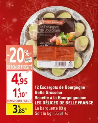 12 escargots de bourgogne belle grosseur recette à la bourguignonne LES DÉLICES DE BELLE FRANCE
