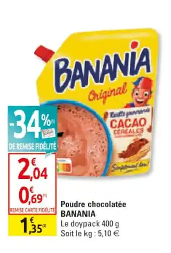 Poudre chocolatéée BANANIA