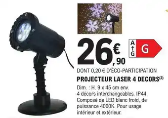 E.Leclerc Brico Projecteur laser 4 decors offre