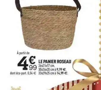Centrakor Le panier roseau offre