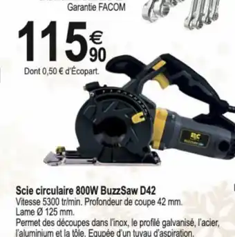 Tridôme Scie Circulaire 800w Buzzsaw D42 offre
