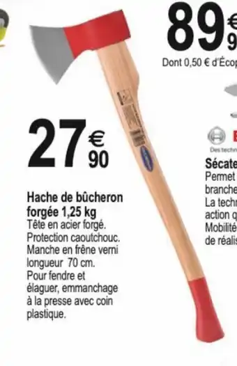 Hache de Bûcheron Forgee 1,25kg