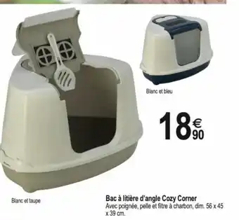 Tridôme Bac à litière d'Angle Cozy Corner offre