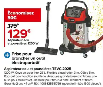 Castorama Einhell aspirateur eau et poussières tevc 2025 offre