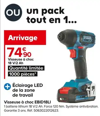 Erbauer visseuse à choc ebid18li