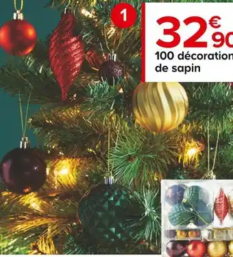 Castorama Pack 100 décorations offre