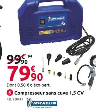 Mr Bricolage Michelin compresseur sans cuve mb1 k11 offre