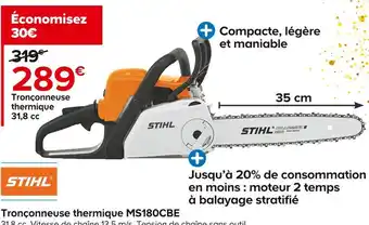 Castorama Stihl tronçonneuse thermique ms180cbe offre