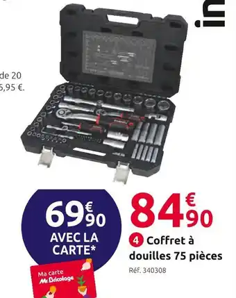 Mr Bricolage Inventiv coffret à douilles 75 pièces offre