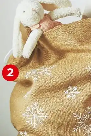 Hotte de noël flocons de neige