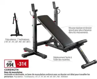 Corength banc de musculation