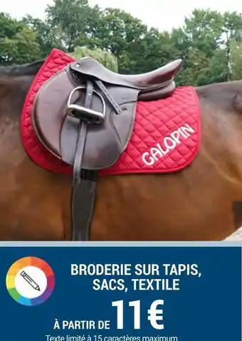 Decathlon Broderie sur tapis, sacs, textile offre