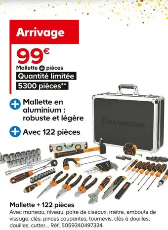 Castorama Maghusson mallette + 122 pièces offre