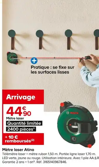 Castorama Bosch mètre laser atino offre