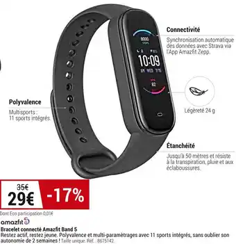 Decathlon Amazfit bracelet connecté band 5 offre