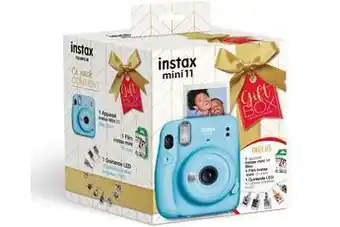 Fujifilm appareil photo instantané fujifilm instax mini 11 bleu givre pack noel