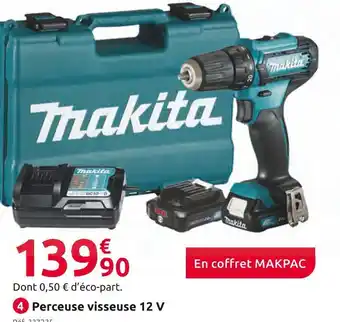 Mr Bricolage Makita perceuse visseuse 12 v cxt li-ion df333dwae offre