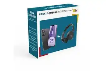 Darty Samsung smartphone samsung pack galaxy a23 64go noir 5g + casque jbl offre
