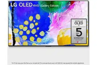 Darty Lg tv oled lg oled55g2 4k uhd 55'' smart tv 2022 noir offre