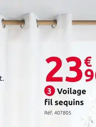 Mr Bricolage Voilage fil sequins offre