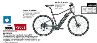 Decathlon Riverside vélo tout chemin électrique balade riverside 500e offre