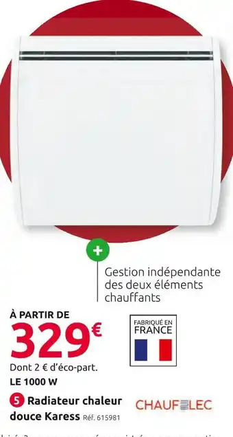Chaufelec radiateur chaleur douce karess