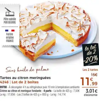 Thiriet Tartes Au Citron Meringuées offre