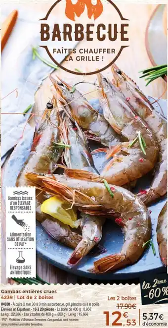 Thiriet Gambas Entières Crues offre