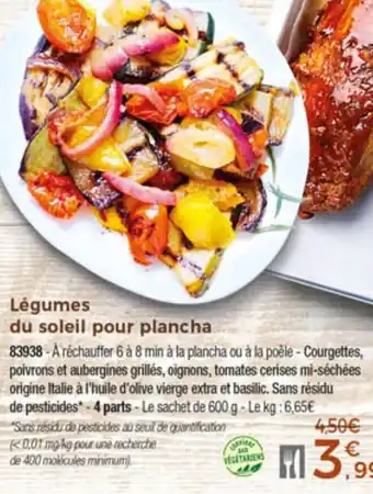 Thiriet Légumes Du Soleil Pour Plancha offre