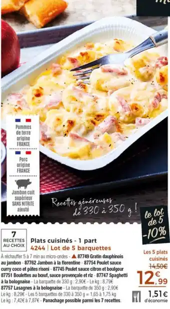 Thiriet Plats Cuisinés-1 Part offre