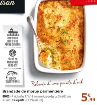 Thiriet Brandade De Morue Parmentière offre