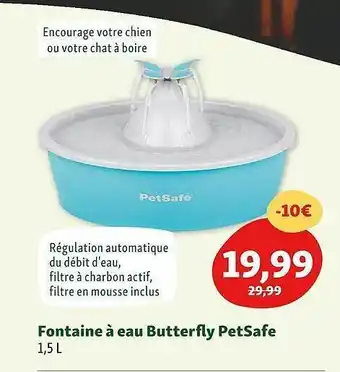 Maxi Zoo Fontaine à eau butterfly petsafe offre