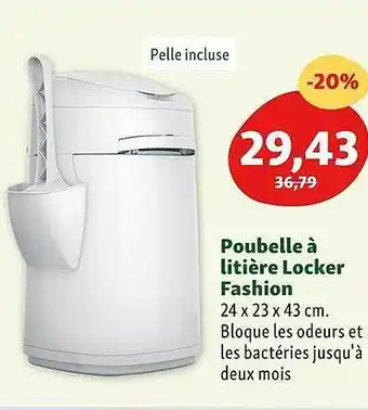 Maxi Zoo Poubelle à litière locker fashion offre