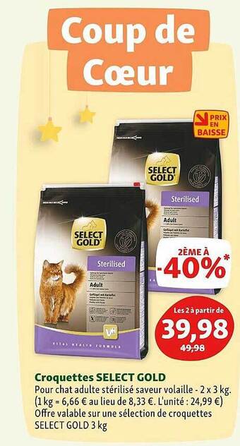 Maxi Zoo Croquettes select gold offre