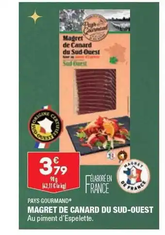 ALDI Magret de canard du sud-ouest pays gourmand offre