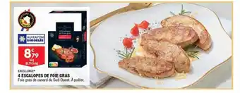 ALDI 4 escalopes de foie gras excellence offre