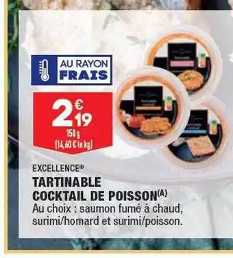 ALDI Tartinable cocktail de poisson excellence offre