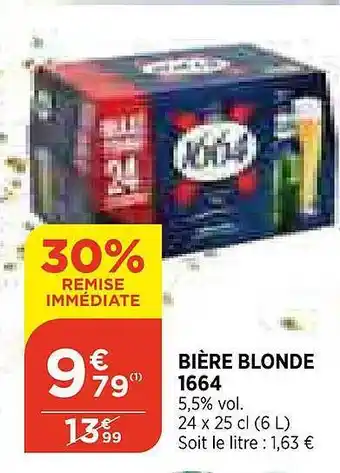 Maximarché Bière blonde 1664 offre
