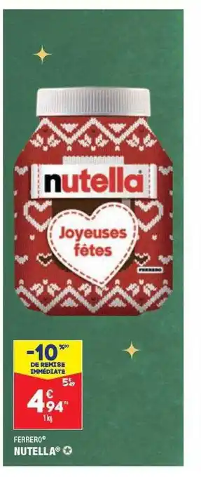 ALDI Nutella ferrero offre