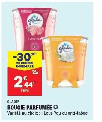 ALDI Bougie parfumée glade offre