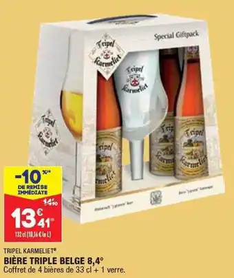 ALDI Bière triple belge 8,4° tripel karmeliet offre