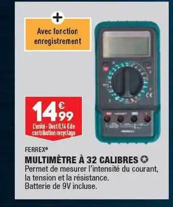 Multimètre à 32 calibres ferrex