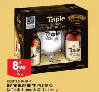 ALDI Bière blonde triple 8° secret des moines offre