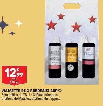Valisette de 3 bordeaux aop