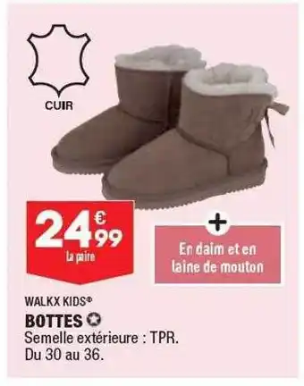 ALDI Bottes walkx kids offre